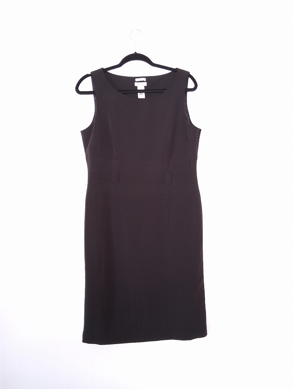 LIZ & Co dress sheath Sleeveless Black round neck Y2K LBD